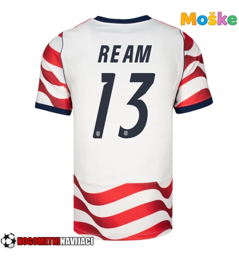 Moške Nogometnih dresov Združene države Tim Ream #13 Domači SP 2026 Kratki rokavi Moške Nogometnih dresov Združene države Tim Ream #13 Domači SP 2026 Kratki rokavi